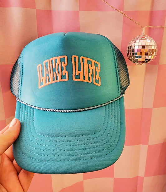 Lake Life Teal - Foam Trucker Hat - CLEARANCE