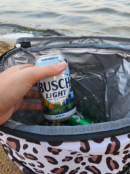 Backpack Travel Cooler Insulated Bag - Aztec and Leopard Print