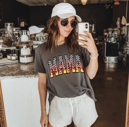 Adult Checkered Mama-  Crewneck, Hoodie, or T-Shirt