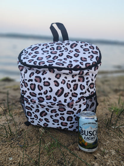 Backpack Travel Cooler Insulated Bag - Aztec and Leopard Print
