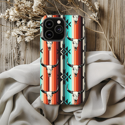 Western Cowskull Tough Phone Cases - Multiple Phone Styles!